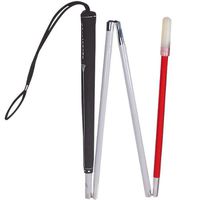 56 Inch Folding Walking Cane for the Blind with Marshmallow Tip