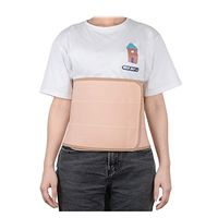 SupreGear Abdominal Binder, Adjustable Surgical Elastic Belly Waist Binding Wrap Compression Abdominal Brace Support for Post-Operative Care, Breathable Lightweight Soft (Pink, L)