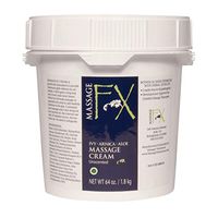 MASSAGE FX Unscented Massage Cream, 1/2 Gallon with 100% Pure Sweet Almond & Sunflower Seed Oil - Ivy, Arnica & Aloe, Deep Tissue to Relaxing Light Massages - Easy Glide, Non-Greasy - Paraben Free