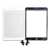 Skiliwah Touch Screen Digitizer Complete with IC Chip Home Button Camera Bracket and Adhesive PRE-Installed for Apple iPad Mini A1432 A1454 A1455+Tools (White)