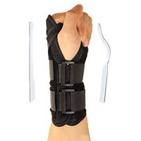 CFR Wrist Support Braces Hand Wraps Double Removable Steel Splints for Carpal Tunnel, Tendonitis, Wrist Pain & Sports Injuries Right,L UPS Post