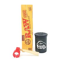 RAW Classic Unrefined Pre-Rolled Cone 32 Pack 1 1/4 with Silicone Holder