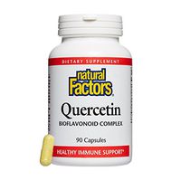 Natural Factors, Quercetin Bioflavonoid Complex, Supports Immune Health and Vitamin C Absorption with Bromelain and Rutin, 90 capsules (90 servings)
