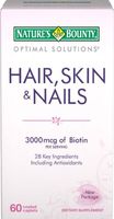 Nature's Bounty Hair, Skin and Nails Formula, 60 Coated Caplets, (Pack of 2)