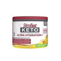 SlimFast Keto Ultra Hydration + (Powder), Tropical Orange Mango, 6.2 Oz, 53 Servings