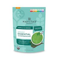 Navitas Organics Essential Superfood Protein Blend, Vanilla & Greens, 8.4oz. Bag — Organic, Non-GMO, Gluten-Free, Plant-Based Protein