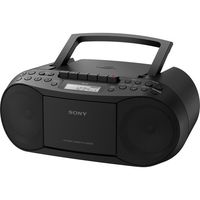 Sony Portable Digital Tuner AM/FM Radio Cd Player Mega Bass Reflex Stereo Sound System Plus 6ft Cube Cable Aux Cable to Connect Any Ipod, Iphone or Mp3 Digital Audio Player