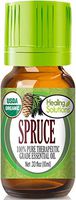 Organic Spruce Essential Oil (100% Pure - USDA Certified Organic) Best Therapeutic Grade Essential Oil - 10ml