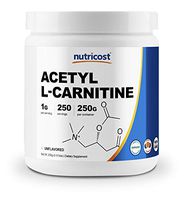 Nutricost Acetyl L-Carnitine (ALCAR) 250 Grams- 1G Per Serving - 250 Servings - Highest Quality Pure Acetyl L-Carnitine Powder