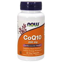 NOW Supplements, CoQ10 200 mg, 60 Veg Capsules