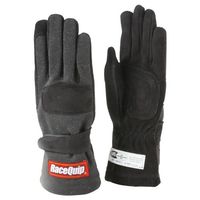 RaceQuip 3550092 355 Series Small Black SFI 3.3/5 Two Layer Youth Racing Gloves by RaceQuip