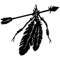 Native American Indian Feathers Decal Sticker (Black), Decal Sticker Vinyl Car Home Truck Window Laptop