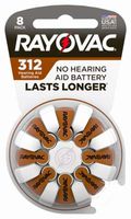 Spectrum/Rayovac 312-8 Loud 'N Clear Hearing Aid Battery, Size 312, 8-Pk. - Quantity 4