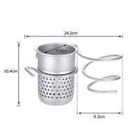 LOSYU Multi-use Anodized Aluminum Stand Rack, Wall Mount Hair Dryer Holders, with Comb Cups with Plug Storage, Bathroom Hair Tools Storage Organizer