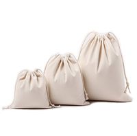 Riverer Pure Cotton Gift Bags with Drawstring, Packing Storage Linen Jewelry Pouches Sacks for Wedding Party 12 pcs, 5.5x6.3 Inches