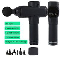 JUMOWA Gun Muscle with 20 Speeds Adjustable Powerful and LCD Display, Massager Deep Tissue Cordless Percussive Muscle Gun with Suitcase for Athletes Therapeutic Relief Ache Lactic Acid Pain