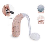 Earhance BTE Hearing Aid for Seniors and Adults, Hearing Amplifier PSAP Device with 4 Channels, High Power Output for Moderate and Severe Hearing Loss with 300Hrs A13 Battery, Water-Proof