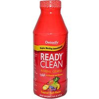 5 Pack - Detoxify Ready Clean Herbal Cleanse 16 Fl Oz Tropical Fruit Flavor with Free Im Baked Bro and Doob Tubes Sticker