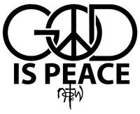 God is Peace NOTW - Sticker Graphic - Auto, Wall, Laptop, Cell, Truck Sticker for Windows, Cars, Trucks