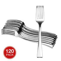 Majestic Settings Mini Collection Disposable Plastic Mini Forks, Plastic Tasting Forks, 4 inch Forks, Great for Desserts, Sampling, or Appetizers… (Silver 120 pk)