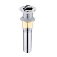 WeTest Bathroom Sink Drain, Vessel Sink Clamshell Drain Stopper, Sink Drain Assembly Without Overflow, Polished Chrome