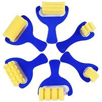 6 Piece Kids Foam Roller Paint Brush Set with a Variety of Designs and Textures - Kids Painting and Drawing, Durable Art Supplies - Home and Classroom Early Learning Arts and Crafts