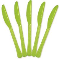 Extra Heavy Weight Plastic Knives | 20ct (Kiwi)