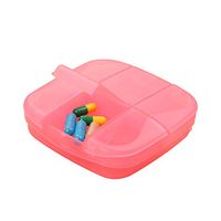 ROSENICE Multifunctional Pill Holder Portable 6 Slot Medicine Box Organizer Container