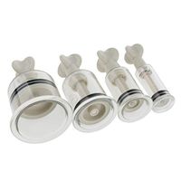 LoveinDIY 4pcs Advanced Massage Cupping Set - Smooth Irrigation Mouth Vacuum Suction Cupping Cups for Muscle and Joint Treatment