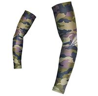 Arm Sleeve - Sports Compression Sleeves for Baseball, Basketball, Football, Cycling, Golf - Elbow Brace for Arthritis, Lymphedema - UV Protection, Tattoo Cover (1 Pair) (Camo, XL 11-14")