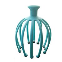 Head Massager Steel Ball 12 Claws Massager acupoint Soothing Brainstorming Eye-catching Scalp Massager (1-Pack),Blue