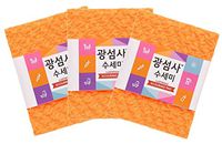 Harooliving 3 Packs Gwangsumsa Scouring Pad Luster Scrubber Dishwash Cloth Kitchen Sponges Made in Korea
