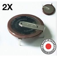 OEM VL2020 ML2020 - Rechargeable Battery - Lithium Coin 3V 20MM 90 Degree Tab, 2-Pack
