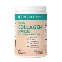 Further Food Collagen Peptides Protein Powder, Vanilla | Boosted with Beauty Mushroom | Keto, Paleo, Sugar-Free, Grass-Fed