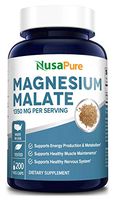 Magnesium Malate 1350mg 200 Veggie Capsules (Non-GMO & Gluten Free) High Potency - Supports Energy Production, Healthy Metabolism, Muscles Function & Nerve Function