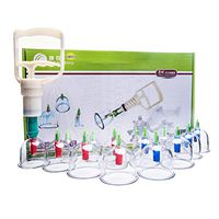 Massage Tools Back Massagers Cupping Device, Suction Cupping Household Vacuum Suction Cup Physical Massager Chinese Cupping Moisture Absorption Tank (14 cans) (Color : Clear, Size : 352515cm)