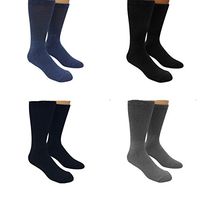 Noble Health Care Diabetic Non Skid Hospital Slipper Socks 4 Pack (Mens, 10-13)