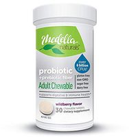 Probiotic Supplement by Medella Naturals, 30 Chewable Tablets - 6 Billion CFU, Probiotic and Prebiotic Supplement w/ Fiber Restores Good Bacteria Balance - Supports a Healthy Digestive & Immune System