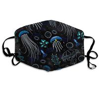 TDynasty Unisex Mouth Mask Funny Deep Sea Jellyfish Surgical Masks Can Be Washed Reusable for Outdoor Cycling