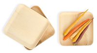 Leafily Palm Leaf Plates - 9" Square (Thin Rim) - Heavy Duty - Elegant - 100% Compostable - Better than Bamboo or Wood - Disposable - Biodegradable - Premium Party Plates - USDA Certified - 22 Count