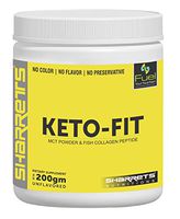 SHARRETS KETOFIT {Blend of Fish Collagen & Medium Chain Triglycerides- Vital for Ketosis & Ketogenic Diets} Keto Diet Supplements NET WT Each : 0.44 Lbs / 200g./ 7 Oz. UNFLAVORED