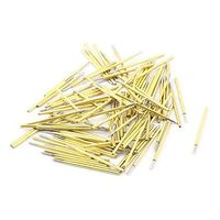LUOYIMAO 100 Piece P50B 0.5 mm Diameter Spear Tip Spring Test Probes Pins, Gold Tone, 16 mm