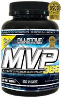 Millennium Sport Technologies, MVP-365, Premium Athlete Multiple Vitamin, Kreb Cycle, L-5 Methyl, 120 Caps, BSCG Certified