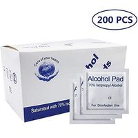 Alcohol Pads individually wrapped, 200pcs Sterile Alcohol Prep Pads, Cotton Wet Wipes for Skin Nail, Computer, Mobile Phone, Digital Camera