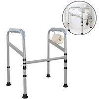 Toilet Safety Rail - Bathroom Safety Assist with Grab Bars and Padded Handrails for Elderly, Disabled, Handicapped Fit Any Toilet