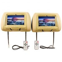 Tview T726pltan 7 Dual Tan Headrest Widescreen Tft Lcd Car Monitors