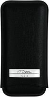 S.T. Dupont Leather Adjustable 3 Cigar Case Black