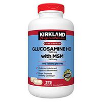 Kirkland Signature Extra Strength Glucosamine HCI 1500mg, With MSM 1500 mg, 375 Count (3 Pack)