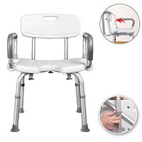 HLDWXN Bath Chair Elderly, The Disabled/Pregnant Women U-Shaped Opening Design Shower Stool,The Armrest Can Lift Bathroom Shower Stool, Height-Adjustable,for Elderly, Handicapped