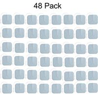 TENS Unit Pads 48 Pack Wired Self-Adhesive Electrodes Premium Replacement Pads for TENS Units - 2x2 Inches (2x2-48 Pack)